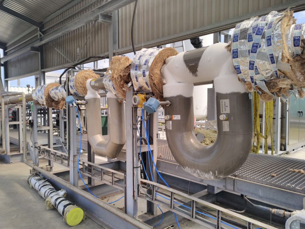 Emerson Coriolis flow meters installed in the VSL LNG facility.